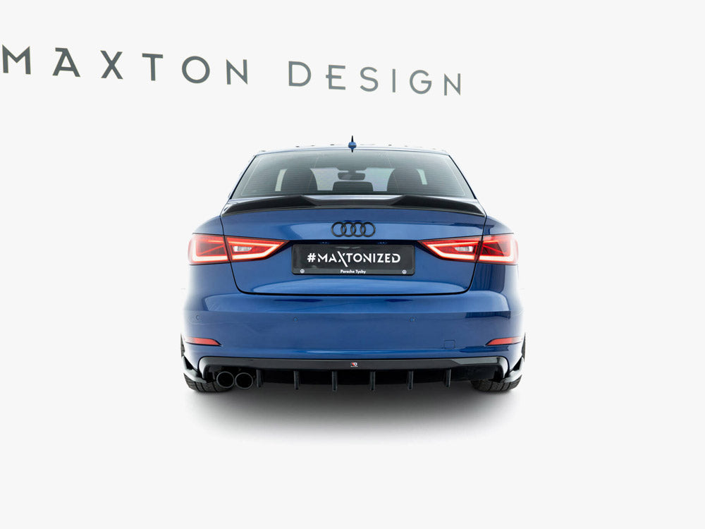 Audi - A3 Sedan 8V (Version with dual exhaust tips on one side): Maxton Rear Diffuser