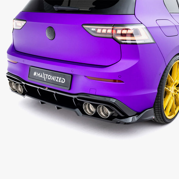 VW - Golf R MK8 / MK8 Facelift: Maxton Rear Splitter (Vertical Bars) V1