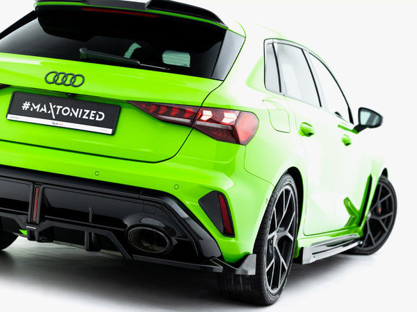 Audi - RS3 Sportback 8Y Facelift: Maxton Rear Splitter (Vertical Bars) V3