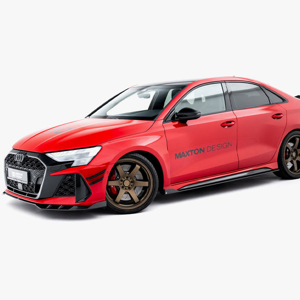 Audi - RS3 Sedan 8Y Facelift: Maxton Set of Pre-preg Carbon Fibre Side Skirts
