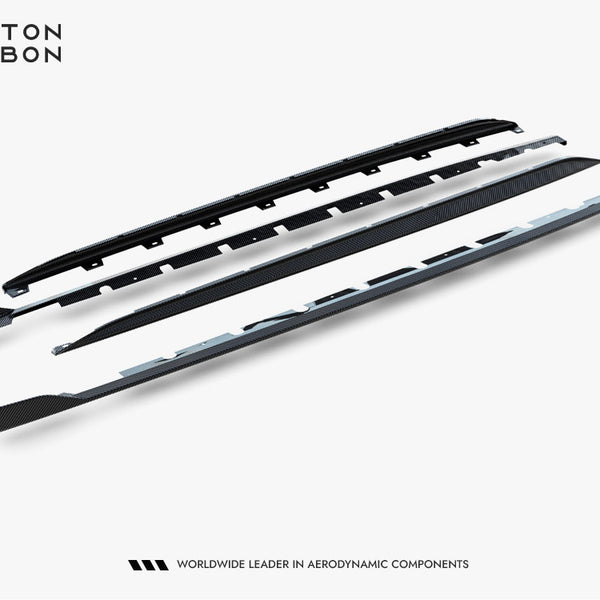 Audi - RS3 Sedan 8Y Facelift: Maxton Set of Pre-preg Carbon Fibre Side Skirts