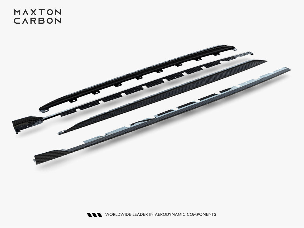 Audi - RS3 Sedan 8Y Facelift: Maxton Set of Pre-preg Carbon Fibre Side Skirts