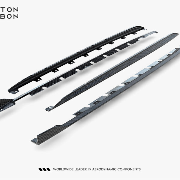 Audi - RS3 Sedan 8Y Facelift: Maxton Set of Pre-preg Carbon Fibre Side Skirts