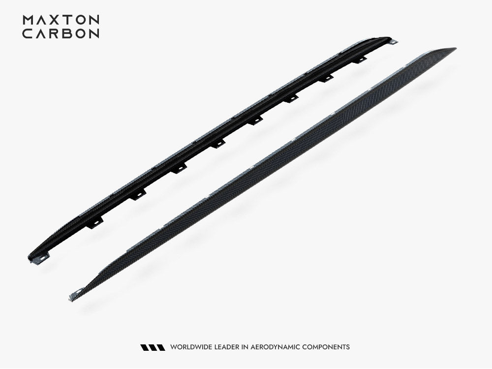 Audi - RS3 Sedan 8Y Facelift: Maxton Set of Pre-preg Carbon Fibre Side Skirts
