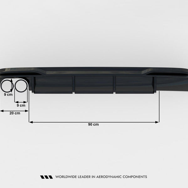Audi - A5 Sportback 8T Facelift (Version with dual exhausts on one side): Maxton Rear Diffuser