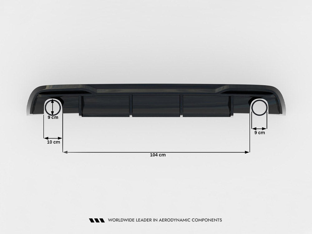 Audi - A5 Sportback 8T Facelift (Version with single exhausts on both sides): Maxton Rear Diffuser