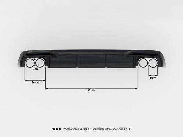 Audi - A5 Sportback 8T Facelift (Version with dual exhausts on both sides): Maxton Rear Diffuser
