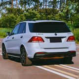 GLE - W166: 63 Style Gloss Black Rear Diffuser 15-18