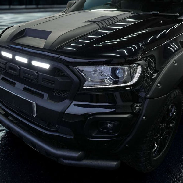 Ranger - T6/T7/T8: Satin Black Lower Bumper Twin Nudge Bar 12-22