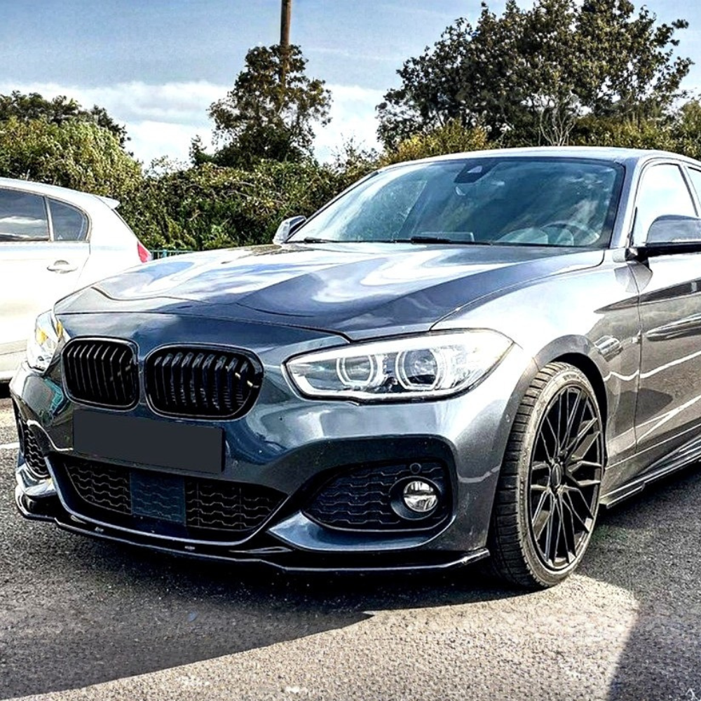 1 Series - F20/F21 Facelift: Gloss Black VC1 Style Splitter 15-19