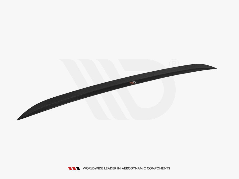 A sleek, black aerodynamic component with a smooth curve, is displayed against a white background. Text reads, "WORLDWIDE LEADER IN AERODYNAMIC COMPONENTS" at the bottom.
