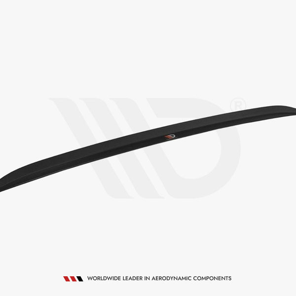 A sleek, black aerodynamic component with a smooth curve, is displayed against a white background. Text reads, "WORLDWIDE LEADER IN AERODYNAMIC COMPONENTS" at the bottom.