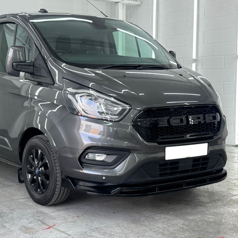 Transit Custom MK1 Facelift: Gloss Black V1 Style Splitter 18-23
