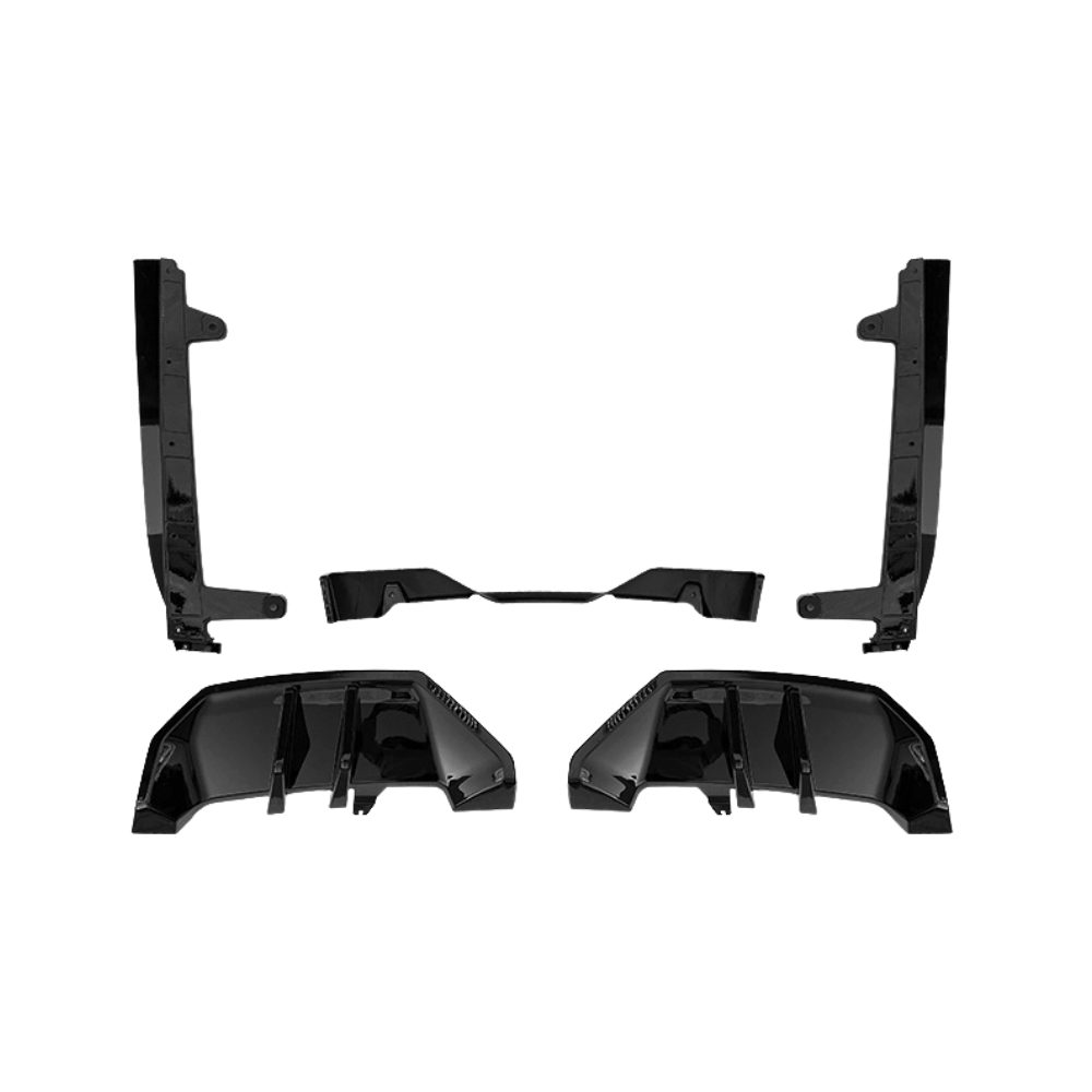 5 Series - G60: Gloss Black Rear Diffuser V1 Style 24+