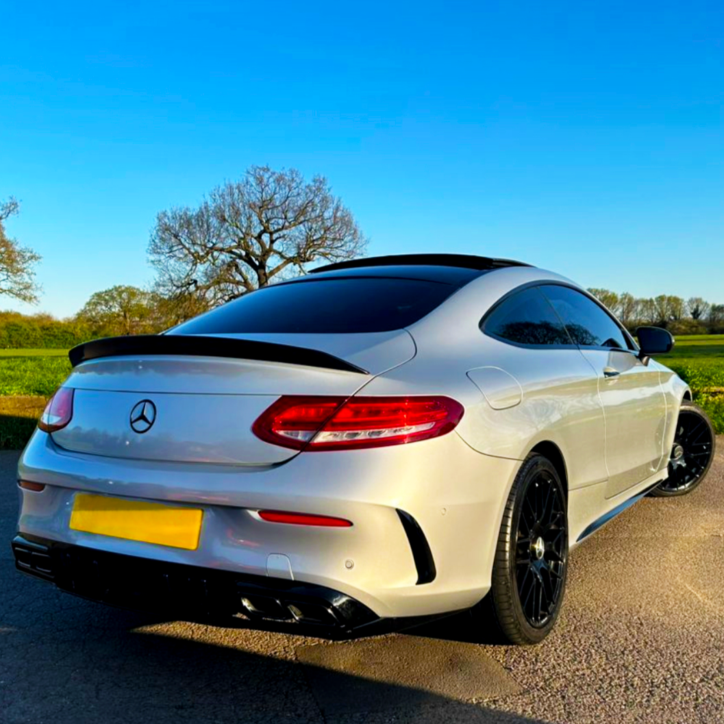 C Class - C205 Coupe: Gloss Black Rear Diffuser 14-18