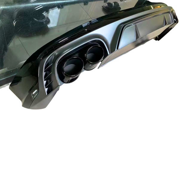 Q5 - MK2: Gloss Black Rear Diffuser SQ5 Style with Exhaust Tips 18-24