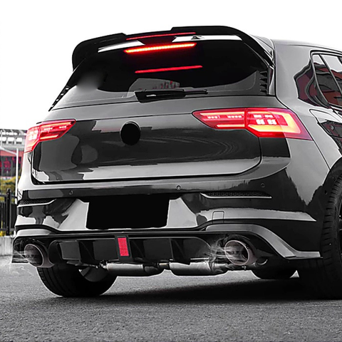 Golf GTI - MK8: Gloss Black LED Rear Diffuser 20-24