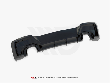 A black car spoiler is displayed on a white background, emphasizing its sleek design and aerodynamic features. Text below reads, "WORLDWIDE LEADER IN AERODYNAMIC COMPONENTS."
