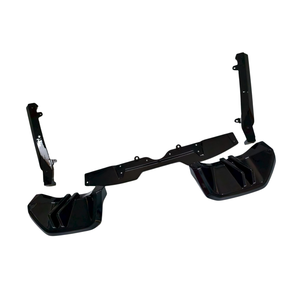 5 Series - G60 Gloss Black Rear Diffuser V2 Style 24+