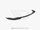 A sleek, black aerodynamic car spoiler lies on a plain white background. Text reads: 
