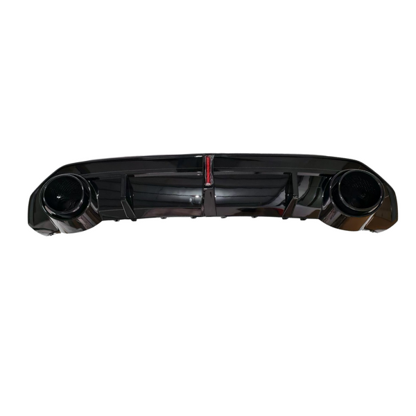 A3/S3 - 8YS Saloon: Gloss Black RS3 Style LED Diffuser with Black Exhaust Tips 21+