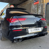 C Class - CLA W118 Pre-Facelift: Gloss Black Rear Diffuser 19-23