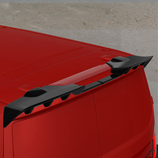 Ford Transit Custom MK2: Gloss Black V2 Style Rear Barn Door Spoiler 24+