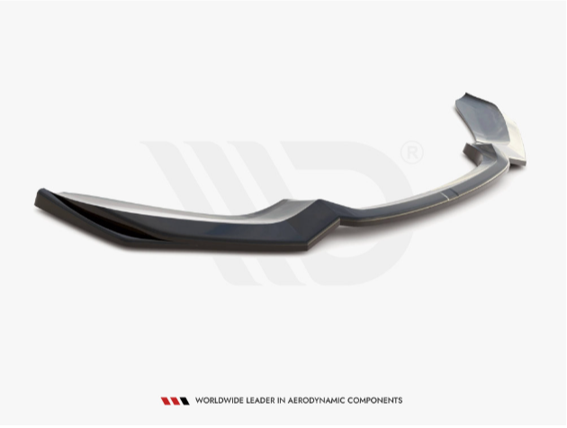 A sleek aerodynamic car component rests on a white background. Text reads: "WORLDWIDE LEADER IN AERODYNAMIC COMPONENTS" at the bottom.
