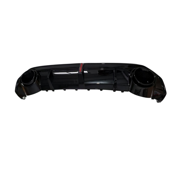 A3/S3 - 8YS Saloon: Gloss Black RS3 Style LED Diffuser with Black Exhaust Tips 21+