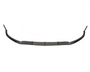 A sleek, curved car spoiler with a segmented design lies against a plain white background. Its dark color and streamlined shape suggest use for aerodynamic enhancement.