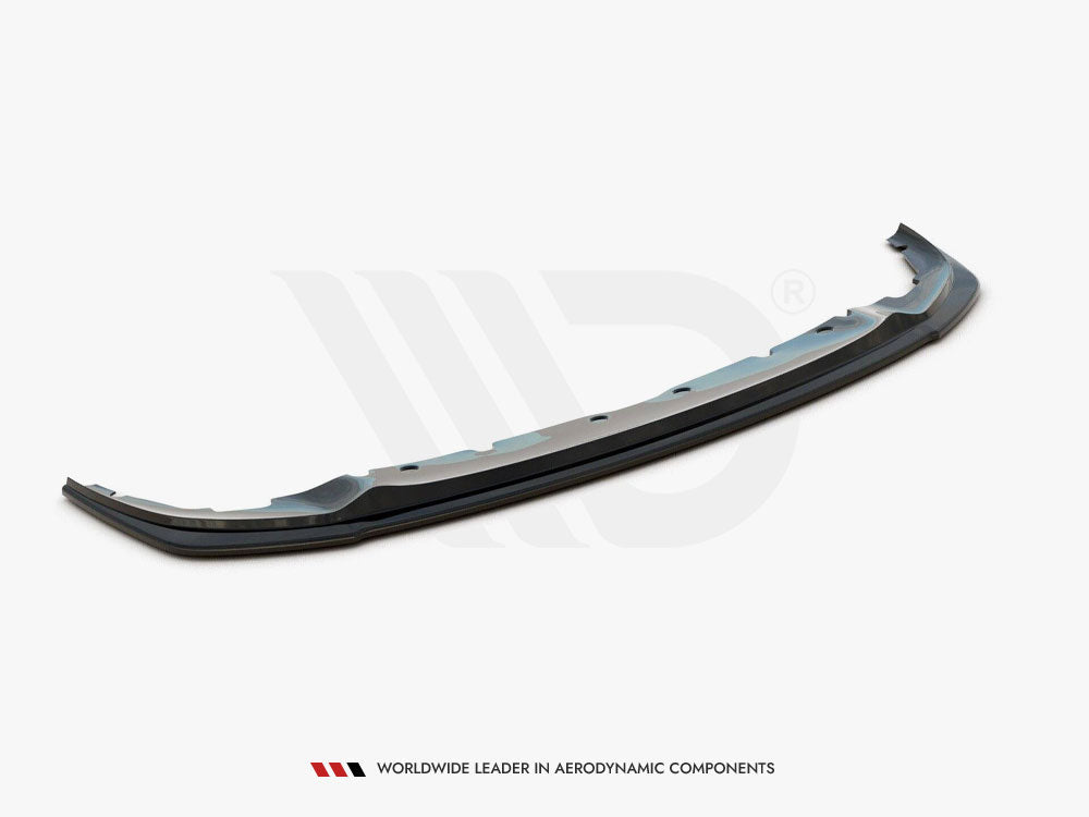 A curved, black aerodynamic car component rests on a plain white background. Text below reads, "Worldwide Leader in Aerodynamic Components."
