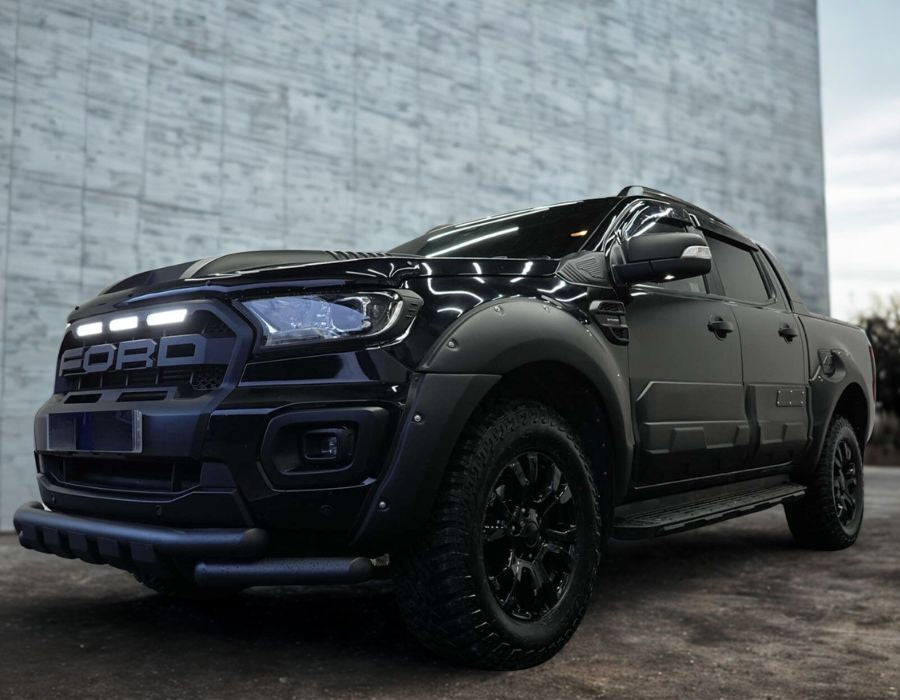 Ranger - T6/T7/T8: Satin Black Lower Bumper Twin Nudge Bar 12-22