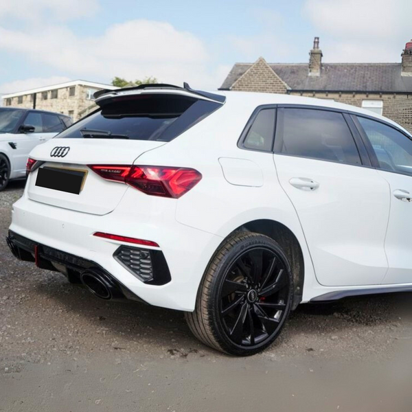 A3 - 8Y/8YS: Gloss Black RS3 Style LED Diffuser with Black Exhaust Tips 21-24