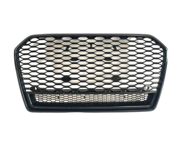 a6 c7 gloss black rs honeycomb with quattro front grill 15 17