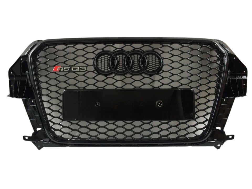 Q3 - 8U Pre-Facelift: Gloss Black Honeycomb RS Style Grill 13-15