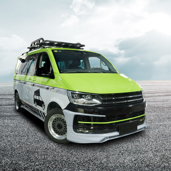 Transporter - T6 SWB: Primed Splitter Side Skirt Rear Bumper Spoiler 15-19