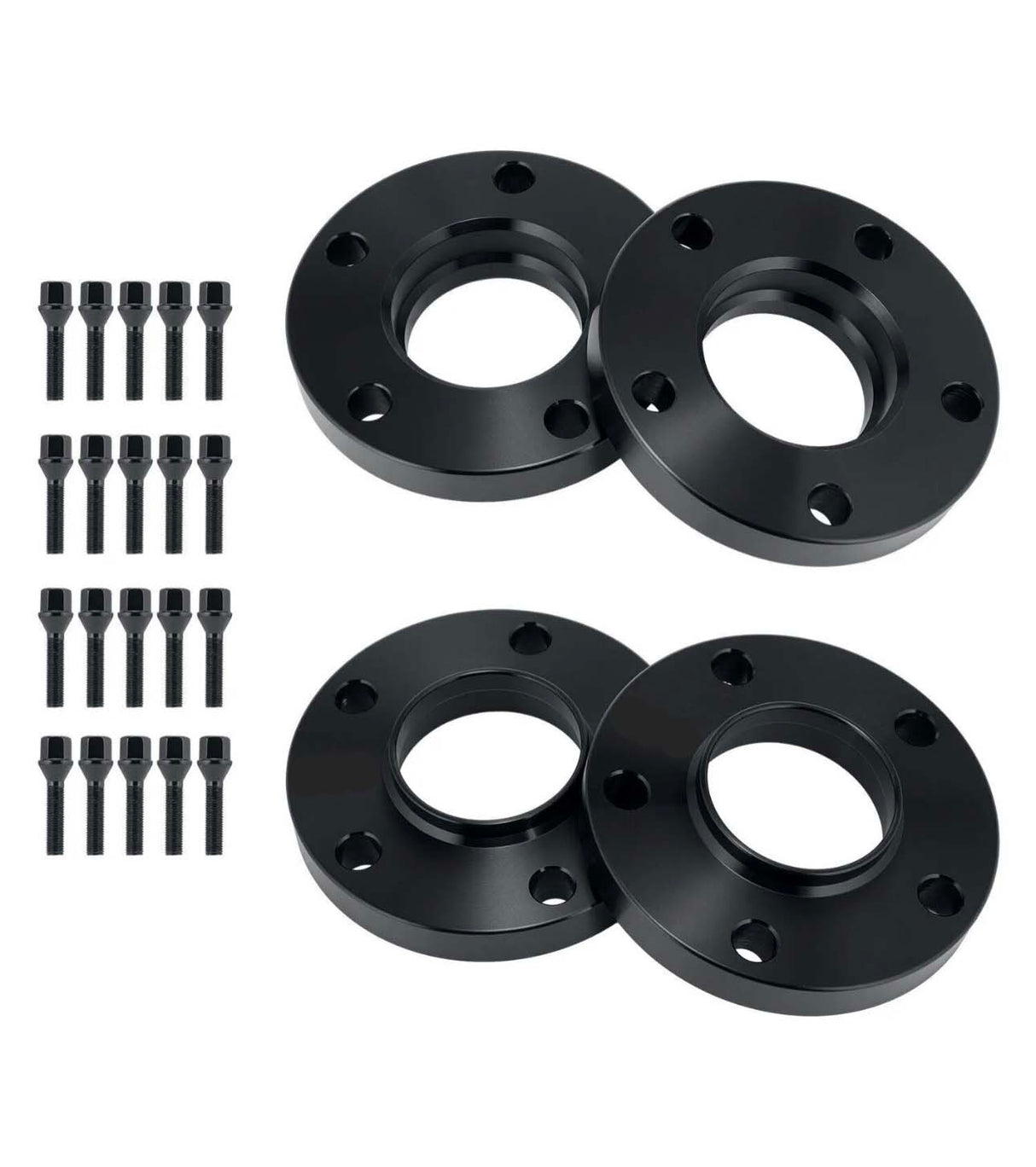 1 Series - F20/F21: Black Alloy Wheel Spacers & Bolts 11-19