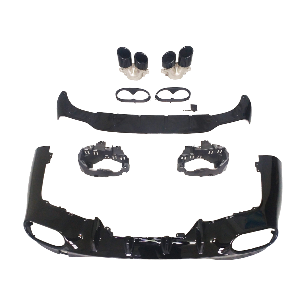 c class cla w118 gloss black front splitter 19