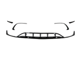 a class w176 facelift gloss black front splitter canards 16 18