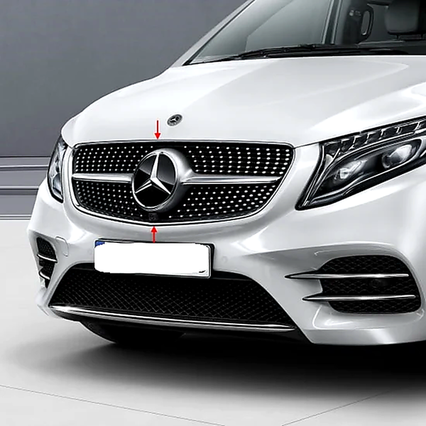 V Class - W447: Gloss Black Diamond Silver Grill 15-19