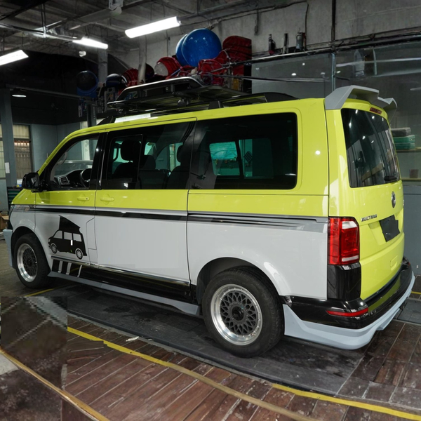 Transporter - T6 SWB: Primed Splitter Side Skirt Rear Bumper Spoiler 15-19