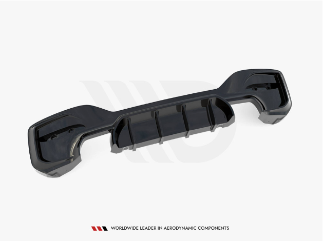 1 Series - F20/F21 Facelift: Gloss Black Maxton Rear Diffuser 15-19