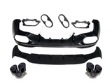 C Class - CLA W118 Pre-Facelift: Gloss Black Rear Diffuser 19-23