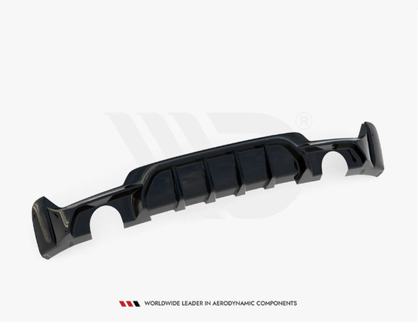 4 series f32 f33 f36 gloss black maxton dual exhaust diffuser 14 20