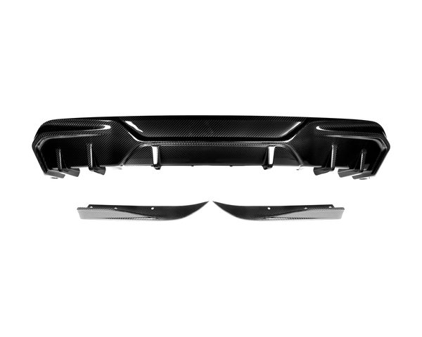 4 series i4 dry carbon fibre sooqoo style rear bumper diffuser 22
