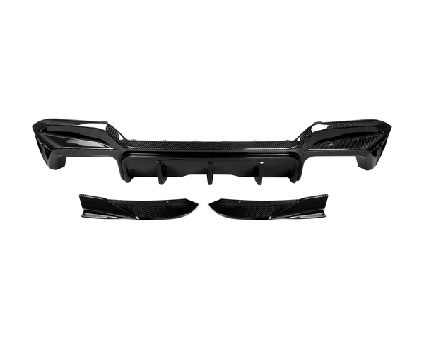 x3m f97 dry carbon fibre sooqoo style quad exhaust diffuser 21