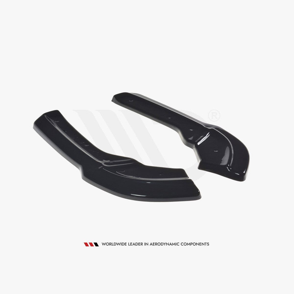 a class w176 pre facelift gloss black maxton rear side splitters 13 15