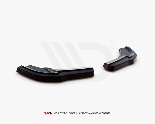 a class w176 facelift gloss black maxton rear side splitters 15 18