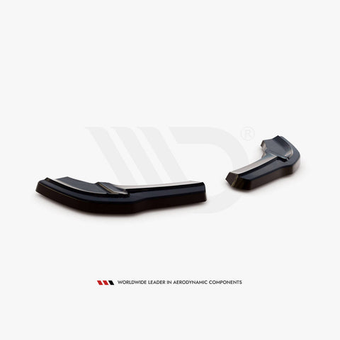 a class w176 facelift gloss black maxton rear side splitters 15 18
