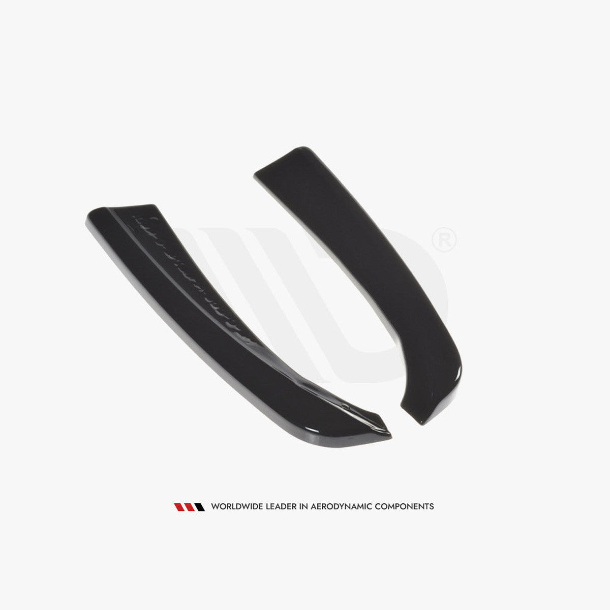 c class c205 gloss black maxton rear side splitters 15 18